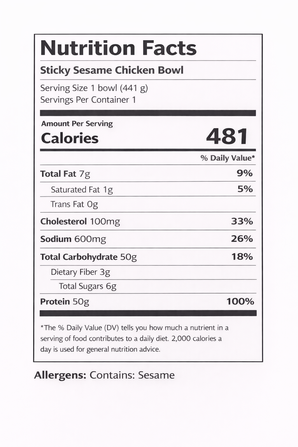 Sticky Sesame Chicken Bowl - Image 2